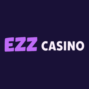 EZZ Casino logo with modern typography on a dark background.